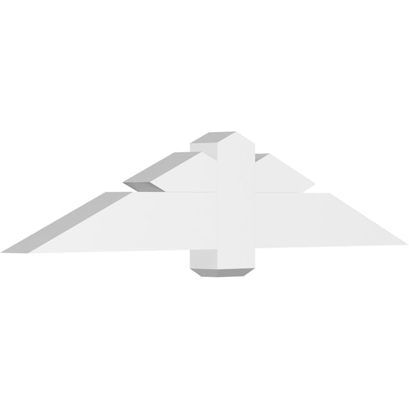 60"W x 12 1/2"H x 4"D x 6"F, 5/12 Pitch, Kennewick Architectural Grade PVC Gable Bracket