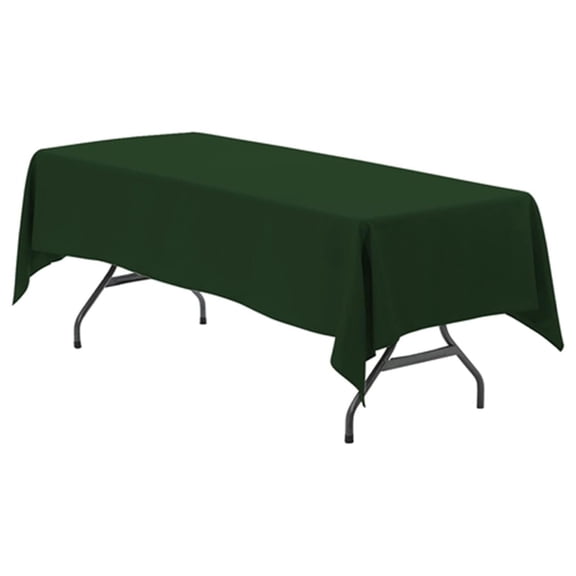 - 60" W x 126" L Rectangular Premium Seamless Polyester Tablecloth. Table Cloth for Wedding, Home, Party, Restaurant, Hotel for Standard 8 FT Tables - Green