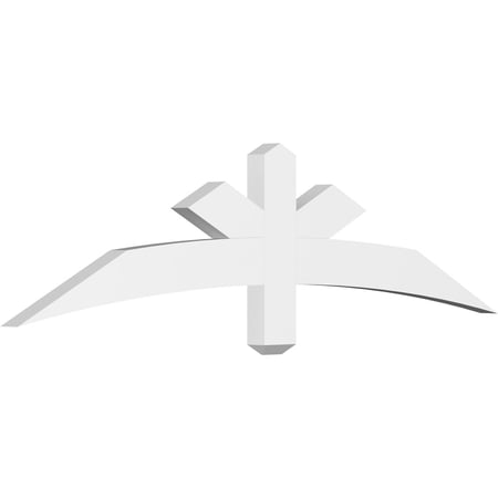 60"W x 15"H x 2"D x 4"F, 6/12 Pitch, Alberta Architectural Grade PVC Gable Bracket