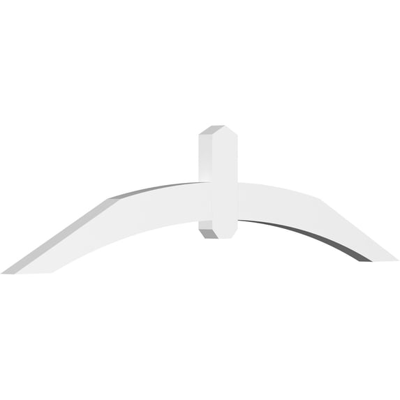 60"W x 15"H x 2"D x 4"F, 6/12 Pitch, Archdale Architectural Grade PVC Gable Bracket