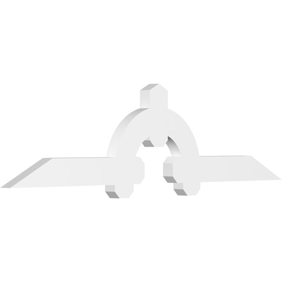 60"W x 15"H x 2"D x 4"F, 6/12 Pitch, Ericson Architectural Grade PVC Gable Bracket