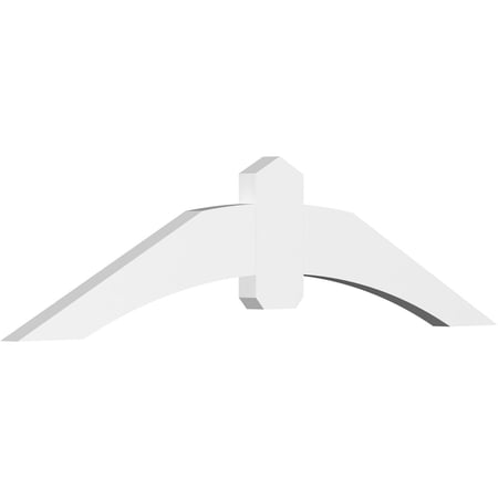 60"W x 15"H x 2"D x 6"F, 6/12 Pitch, Archdale Architectural Grade PVC Gable Bracket