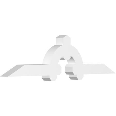 60"W x 15"H x 4"D x 4"F, 6/12 Pitch, Ericson Architectural Grade PVC Gable Bracket