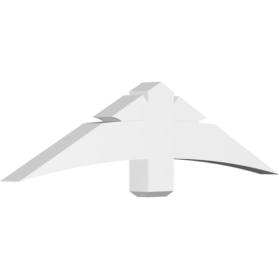 60"W x 15"H x 4"D x 6"F, 6/12 Pitch, Davenport Architectural Grade PVC Gable Bracket