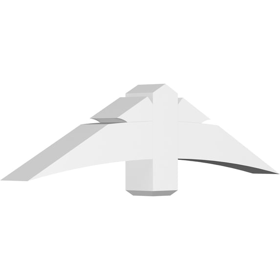 60"W x 15"H x 6"D x 6"F, 6/12 Pitch, Davenport Architectural Grade PVC Gable Bracket