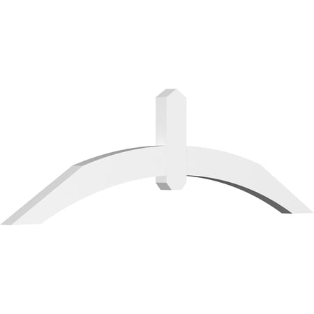 60"W x 17 1/2"H x 2"D x 4"F, 7/12 Pitch, Archdale Architectural Grade PVC Gable Bracket