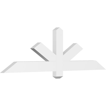 60"W x 17 1/2"H x 2"D x 4"F, 7/12 Pitch, Kennewick Architectural Grade PVC Gable Bracket