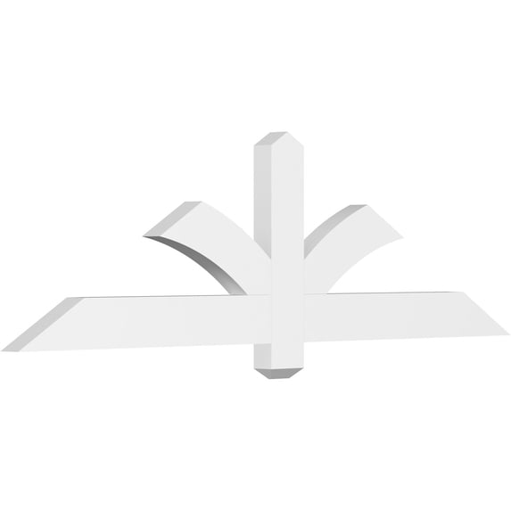 60"W x 17 1/2"H x 2"D x 4"F, 7/12 Pitch, Redmond Architectural Grade PVC Gable Bracket