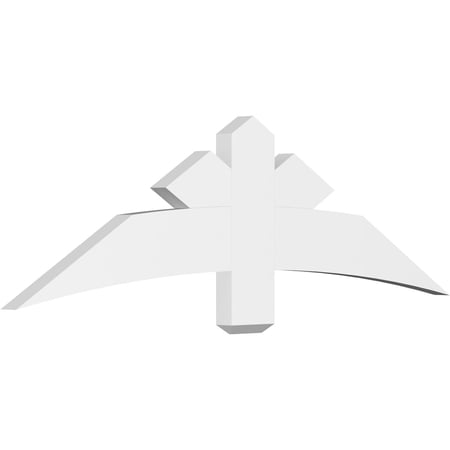 60"W x 17 1/2"H x 2"D x 6"F, 7/12 Pitch, Alberta Architectural Grade PVC Gable Bracket