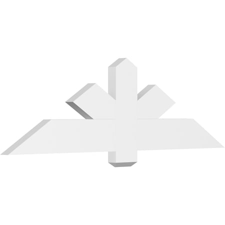 60"W x 17 1/2"H x 2"D x 6"F, 7/12 Pitch, Kennewick Architectural Grade PVC Gable Bracket