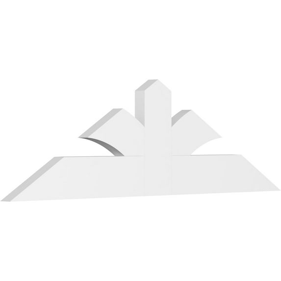 60"W x 17 1/2"H x 2"D x 6"F, 7/12 Pitch, Richland Architectural Grade PVC Gable Bracket