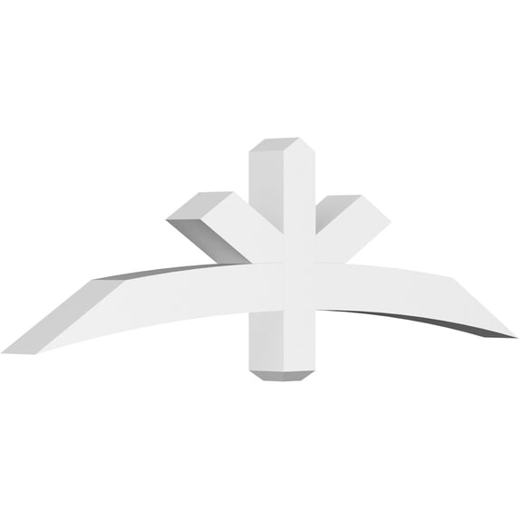 60"W x 17 1/2"H x 4"D x 4"F, 7/12 Pitch, Alberta Architectural Grade PVC Gable Bracket