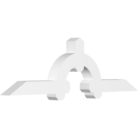 60"W x 17 1/2"H x 4"D x 4"F, 7/12 Pitch, Ericson Architectural Grade PVC Gable Bracket