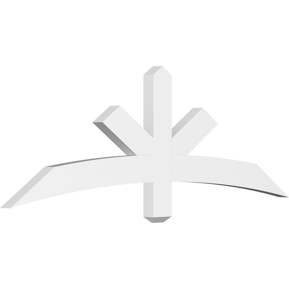 60"W x 20"H x 2"D x 4"F, 8/12 Pitch, Alberta Architectural Grade PVC Gable Bracket