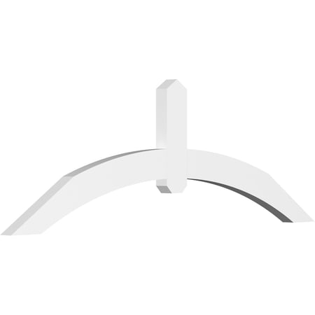 60"W x 20"H x 2"D x 4"F, 8/12 Pitch, Archdale Architectural Grade PVC Gable Bracket