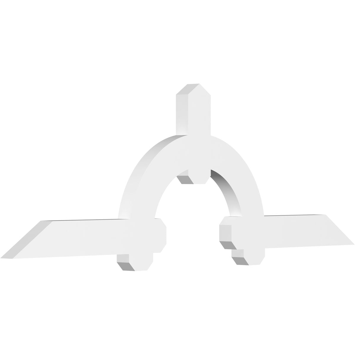 60"W x 20"H x 2"D x 4"F, 8/12 Pitch, Ericson Architectural Grade PVC Gable Bracket