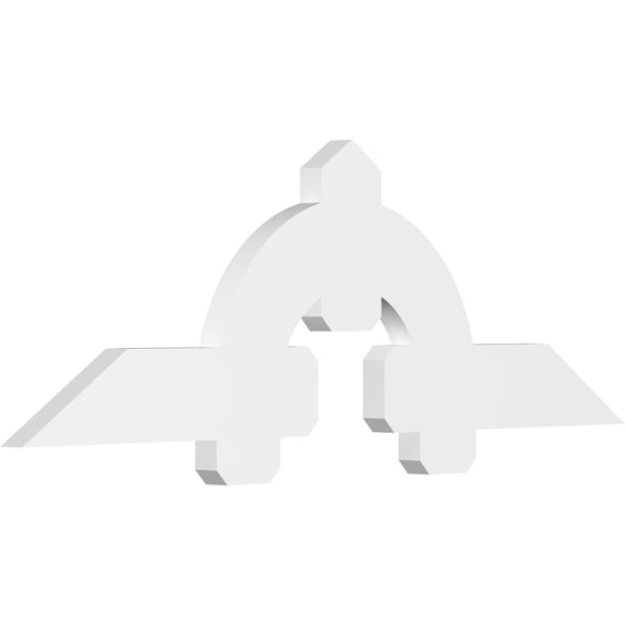 60"W x 20"H x 2"D x 6"F, 8/12 Pitch, Ericson Architectural Grade PVC Gable Bracket