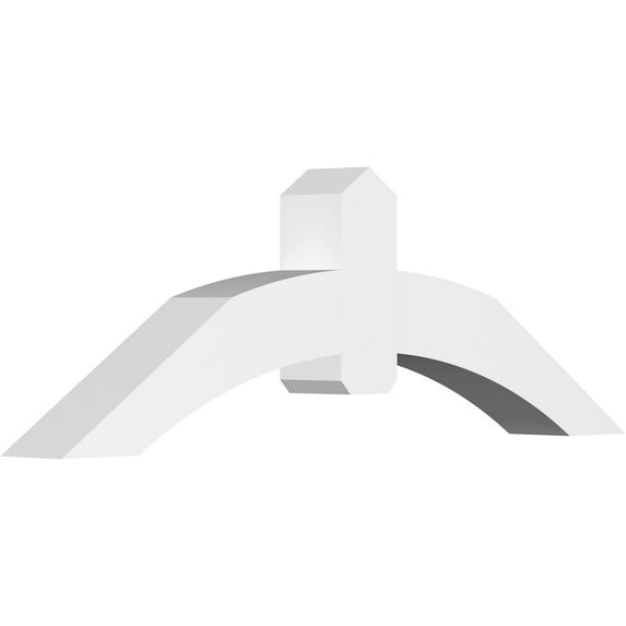 60"W x 20"H x 6"D x 6"F, 8/12 Pitch, Archdale Architectural Grade PVC Gable Bracket