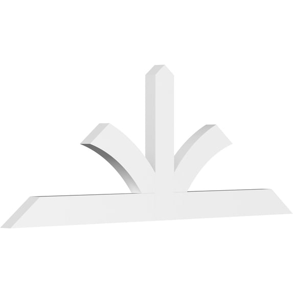 60"W x 22 1/2"H x 2"D x 4"F, 9/12 Pitch, Richland Architectural Grade PVC Gable Bracket