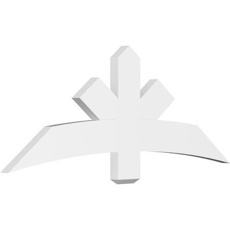 60"W x 22 1/2"H x 2"D x 6"F, 9/12 Pitch, Alberta Architectural Grade PVC Gable Bracket