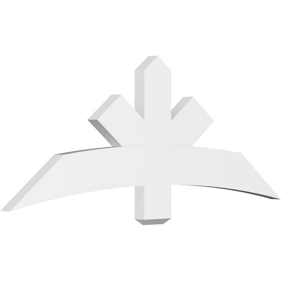 60"W x 22 1/2"H x 2"D x 6"F, 9/12 Pitch, Alberta Architectural Grade PVC Gable Bracket