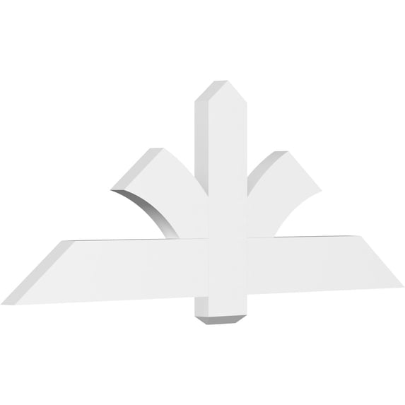 60"W x 22 1/2"H x 2"D x 6"F, 9/12 Pitch, Redmond Architectural Grade PVC Gable Bracket
