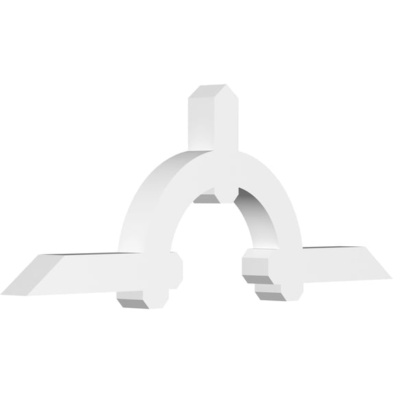 60"W x 22 1/2"H x 4"D x 4"F, 9/12 Pitch, Ericson Architectural Grade PVC Gable Bracket