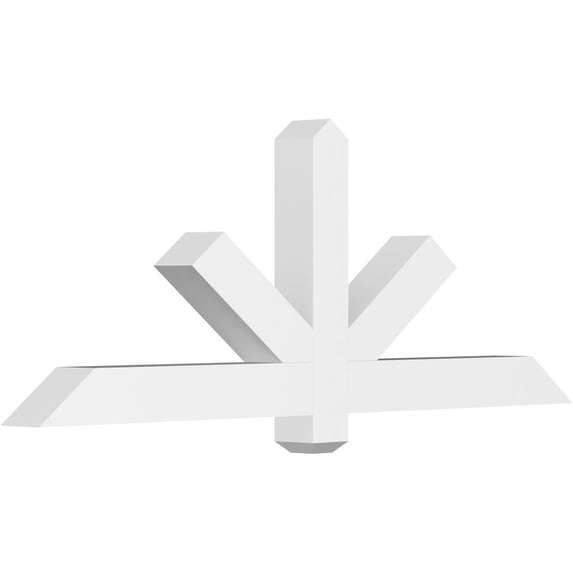 60"W x 22 1/2"H x 4"D x 4"F, 9/12 Pitch, Kennewick Architectural Grade PVC Gable Bracket
