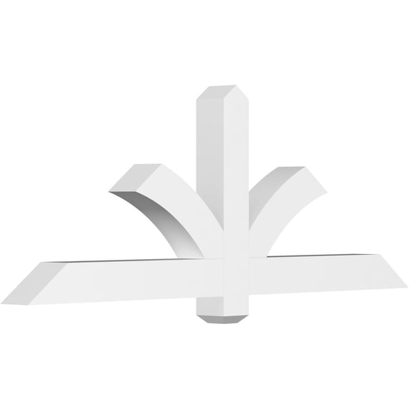 60"W x 22 1/2"H x 4"D x 4"F, 9/12 Pitch, Redmond Architectural Grade PVC Gable Bracket