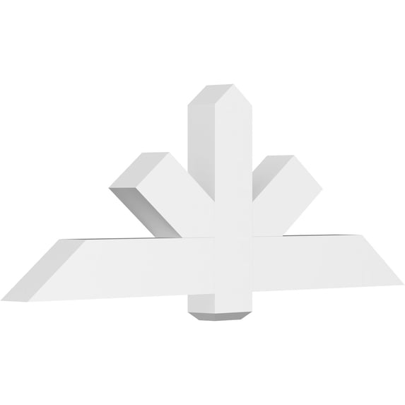 60"W x 22 1/2"H x 4"D x 6"F, 9/12 Pitch, Kennewick Architectural Grade PVC Gable Bracket