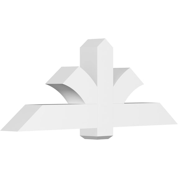 60"W x 22 1/2"H x 6"D x 6"F, 9/12 Pitch, Redmond Architectural Grade PVC Gable Bracket