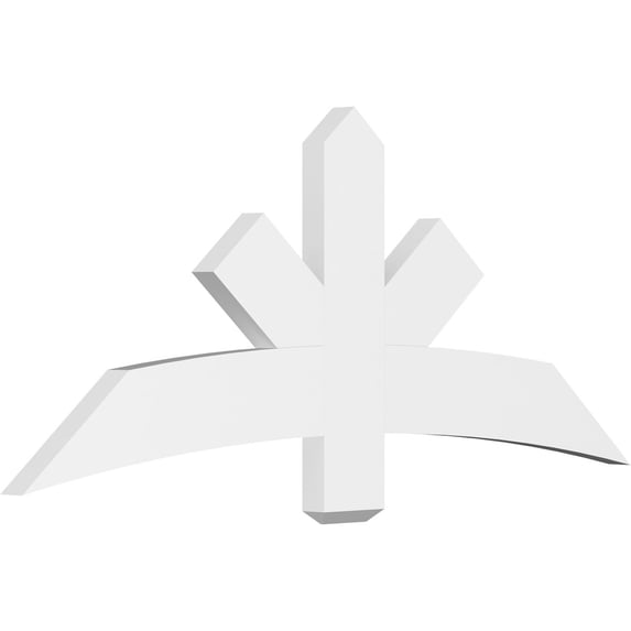 60"W x 25"H x 2"D x 6"F, 10/12 Pitch, Alberta Architectural Grade PVC Gable Bracket