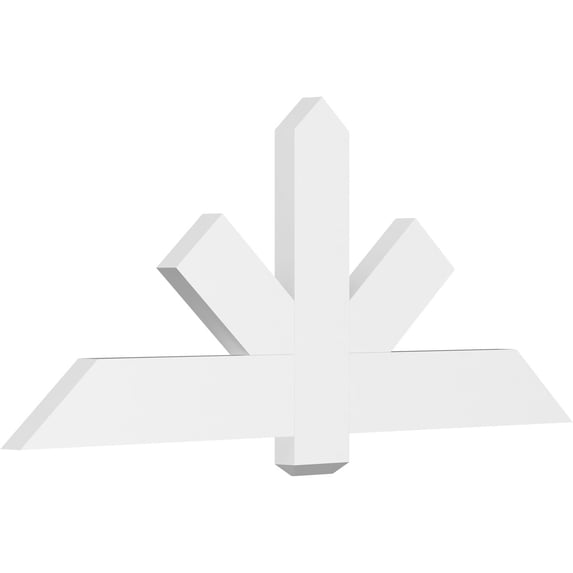 60"W x 25"H x 2"D x 6"F, 10/12 Pitch, Kennewick Architectural Grade PVC Gable Bracket