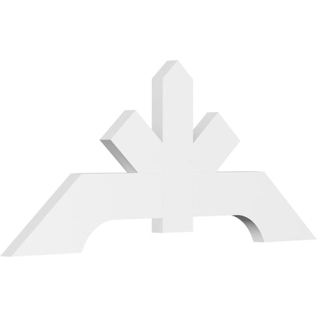 60"W x 25"H x 2"D x 6"F, 10/12 Pitch, Vanguard Architectural Grade PVC Gable Bracket
