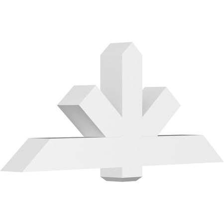 60"W x 25"H x 6"D x 6"F, 10/12 Pitch, Kennewick Architectural Grade PVC Gable Bracket