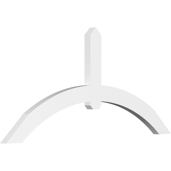 60"W x 27 1/2"H x 2"D x 4"F, 11/12 Pitch, Archdale Architectural Grade PVC Gable Bracket