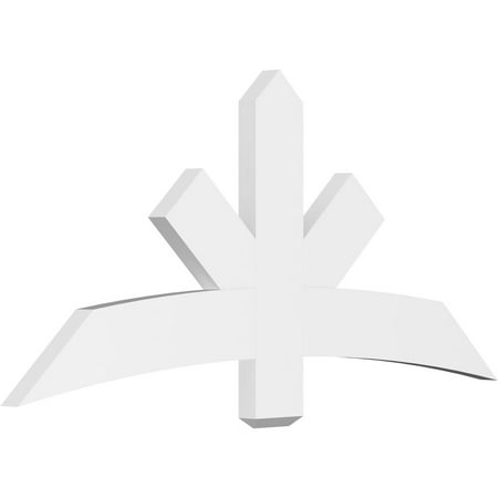 60"W x 27 1/2"H x 2"D x 6"F, 11/12 Pitch, Alberta Architectural Grade PVC Gable Bracket