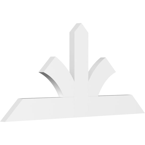 60"W x 27 1/2"H x 2"D x 6"F, 11/12 Pitch, Richland Architectural Grade PVC Gable Bracket