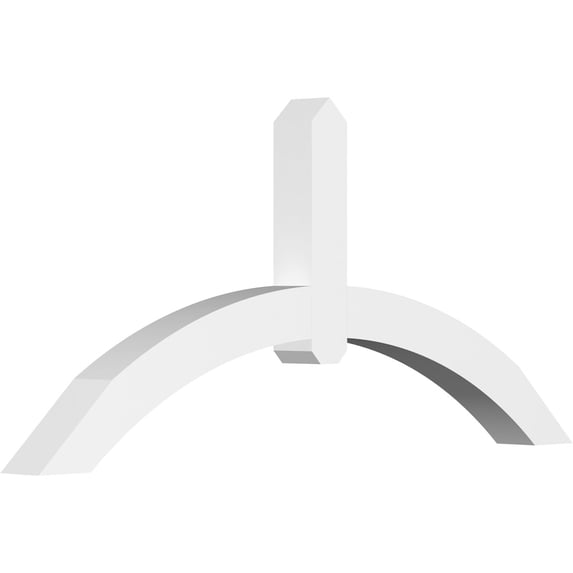 60"W x 27 1/2"H x 4"D x 4"F, 11/12 Pitch, Archdale Architectural Grade PVC Gable Bracket