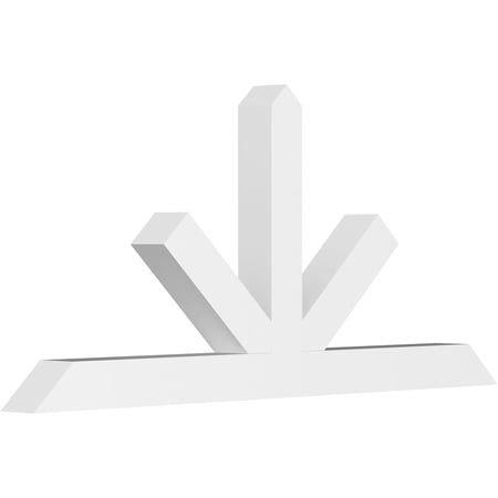 60"W x 27 1/2"H x 4"D x 4"F, 11/12 Pitch, Saratoga Architectural Grade PVC Gable Bracket
