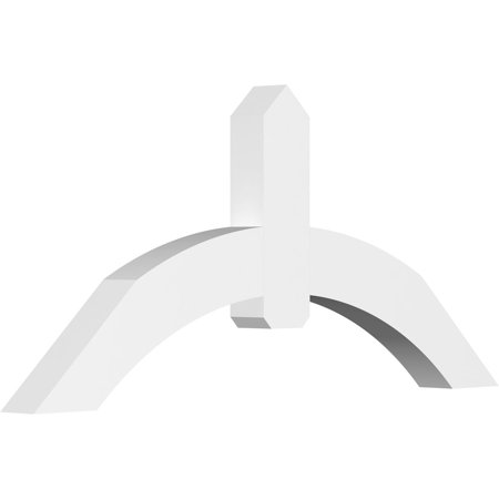 60"W x 27 1/2"H x 4"D x 6"F, 11/12 Pitch, Archdale Architectural Grade PVC Gable Bracket