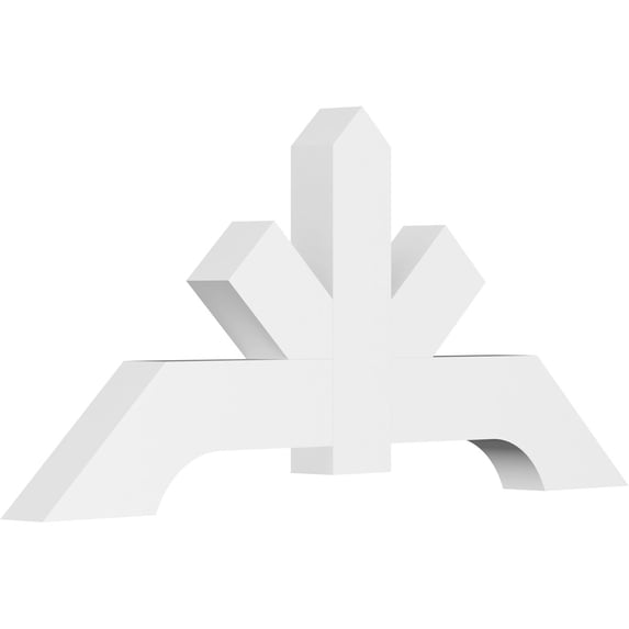 60"W x 27 1/2"H x 4"D x 6"F, 11/12 Pitch, Vanguard Architectural Grade PVC Gable Bracket