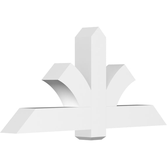 60"W x 27 1/2"H x 6"D x 6"F, 11/12 Pitch, Redmond Architectural Grade PVC Gable Bracket