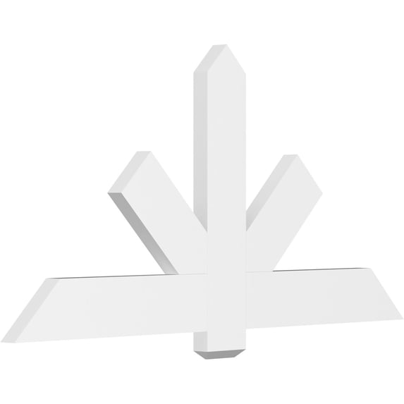 60"W x 30"H x 2"D x 6"F, 12/12 Pitch, Kennewick Architectural Grade PVC Gable Bracket