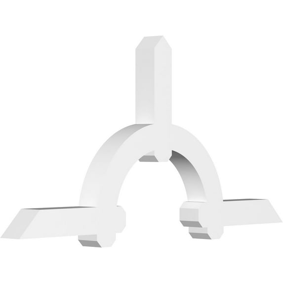 60"W x 30"H x 4"D x 4"F, 12/12 Pitch, Ericson Architectural Grade PVC Gable Bracket