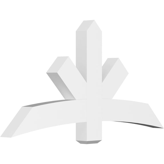 60"W x 30"H x 4"D x 6"F, 12/12 Pitch, Alberta Architectural Grade PVC Gable Bracket