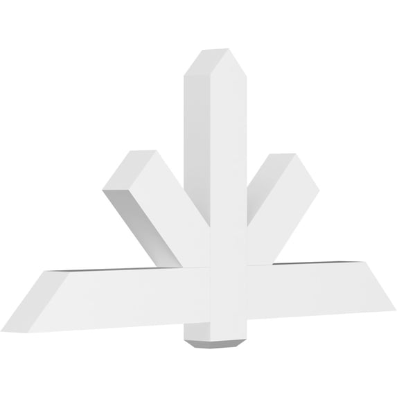 60"W x 30"H x 4"D x 6"F, 12/12 Pitch, Kennewick Architectural Grade PVC Gable Bracket