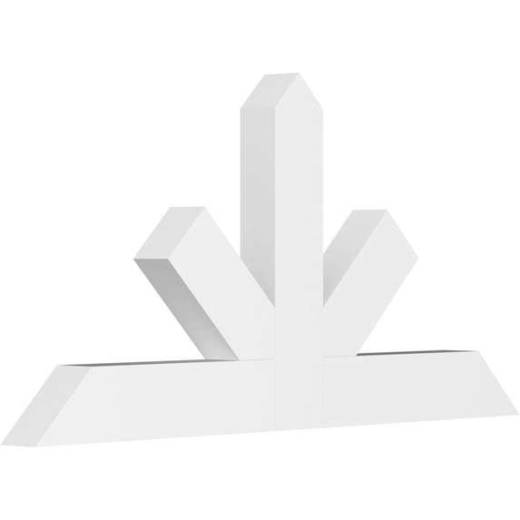 60"W x 30"H x 4"D x 6"F, 12/12 Pitch, Saratoga Architectural Grade PVC Gable Bracket