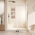 thumbnail image 1 of 60" W x 72‘’/76" H Frameless Shower Door, Double Sliding Shower Door, Glass Shower Door with 8/10mm Clear Tempered Glass, Stainless Steel Hardware, 1 of 6