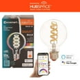 thumbnail image 1 of 60-Watt Equivalent Smart G25 Clear Color Changing CEC LED Light Bulb with Voice Control (1-Bulb) Powered by Hubspace, 1 of 5